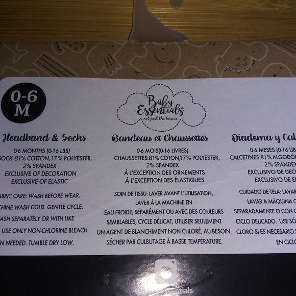 Baby Essentials Pumpkin Jack O Lantern Headband and Socks Gift Set 0-6 Months - Picture 4 of 5